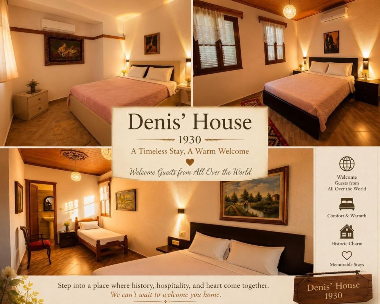 Denis House 1930 Cozy Private Rooms with Authentic Charm